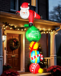 10 ft Hanging Climbing Santa with Gift Bag Christmas Inflatable