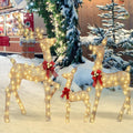 3-Piece 5.2 ft Lighted Christmas Deer Family, 62 in