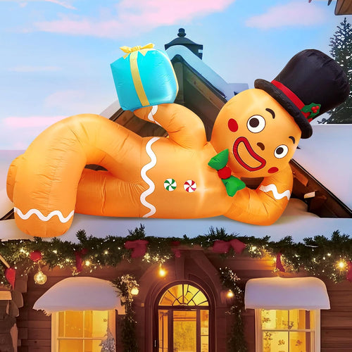 10 ft Gingerbread Man Christmas Inflatable