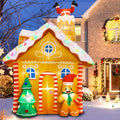 10 ft Gingerbread House Christmas Inflatable with Light