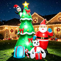 10 ft Christmas Tree with Santa, Penguin and Polar Bear Inflatable